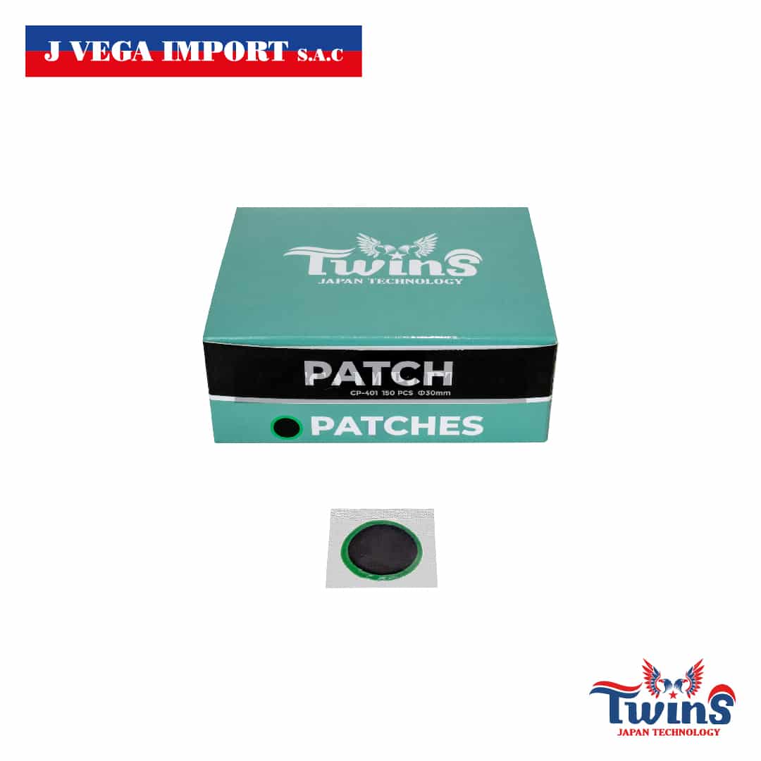 PARCHE TWINS "CP-401" SINTETICO VERDE 30 MM. CAJA.X.150 UND'S
