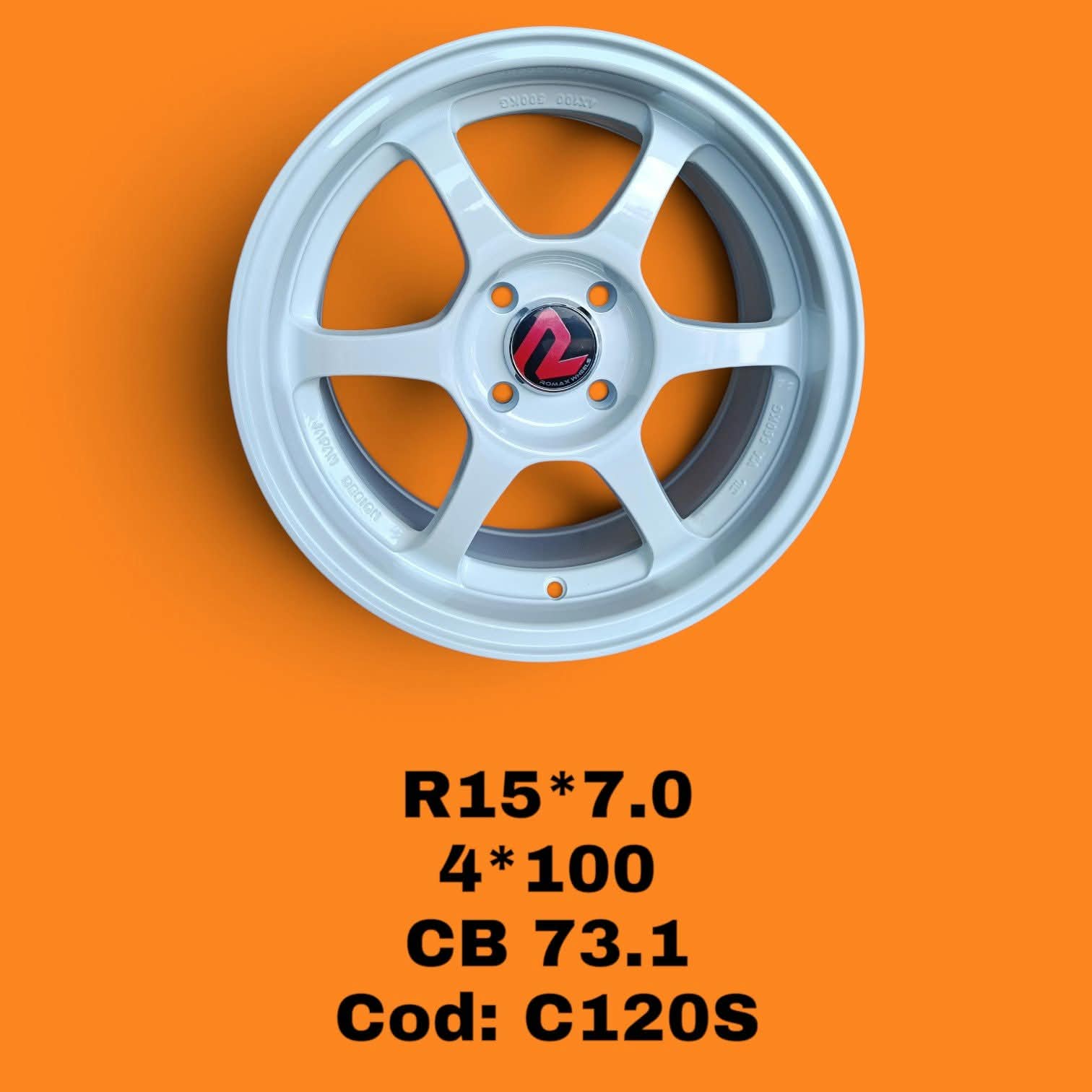 ARO R15 DE ALEACION ROMAX "C120S" 15*7.0 4*100 ET 35 CB 73.1 WHITE